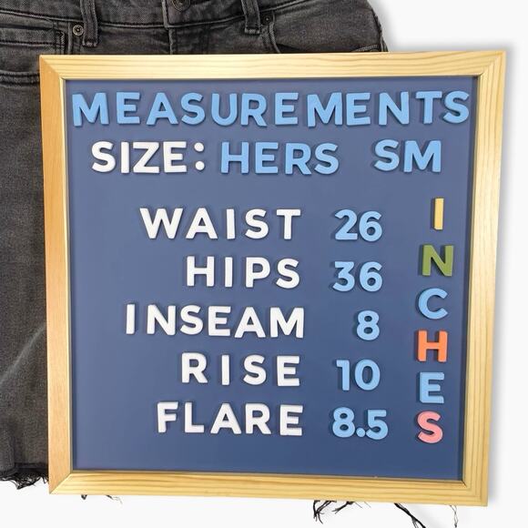 Upcycled American Eagle Black Denim Bermuda Mom Jorts Women’s Small - Picture 7 of 9